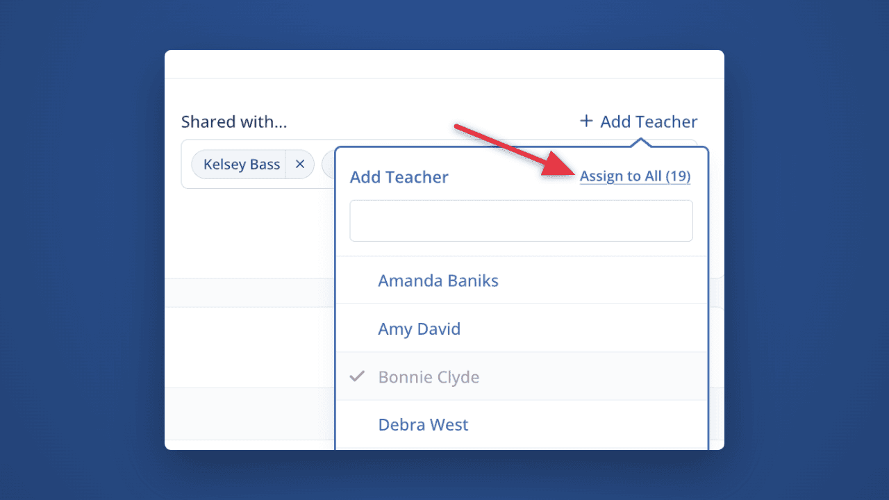 Assign a roster to all teachers in LiveSchool