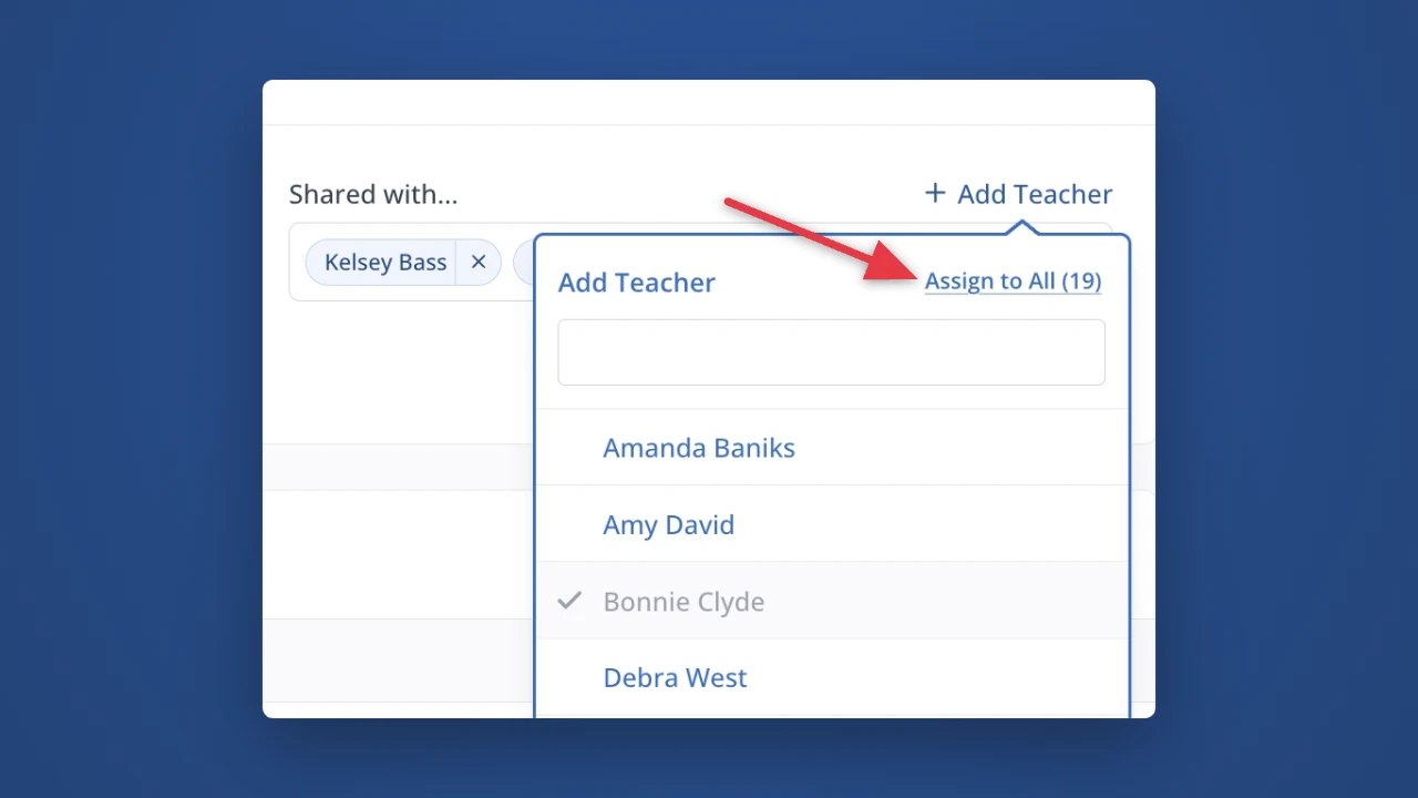 Assign a roster to all teachers in LiveSchool