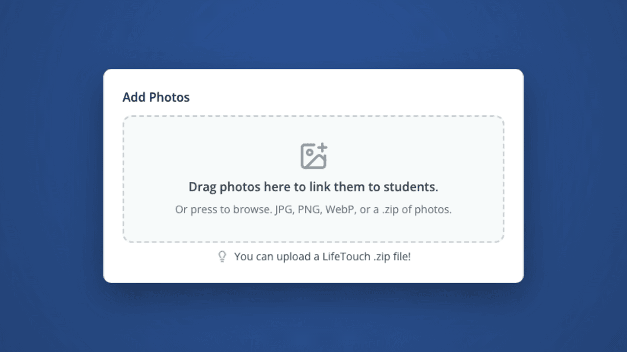 Bulk add your student photos in LiveSchool