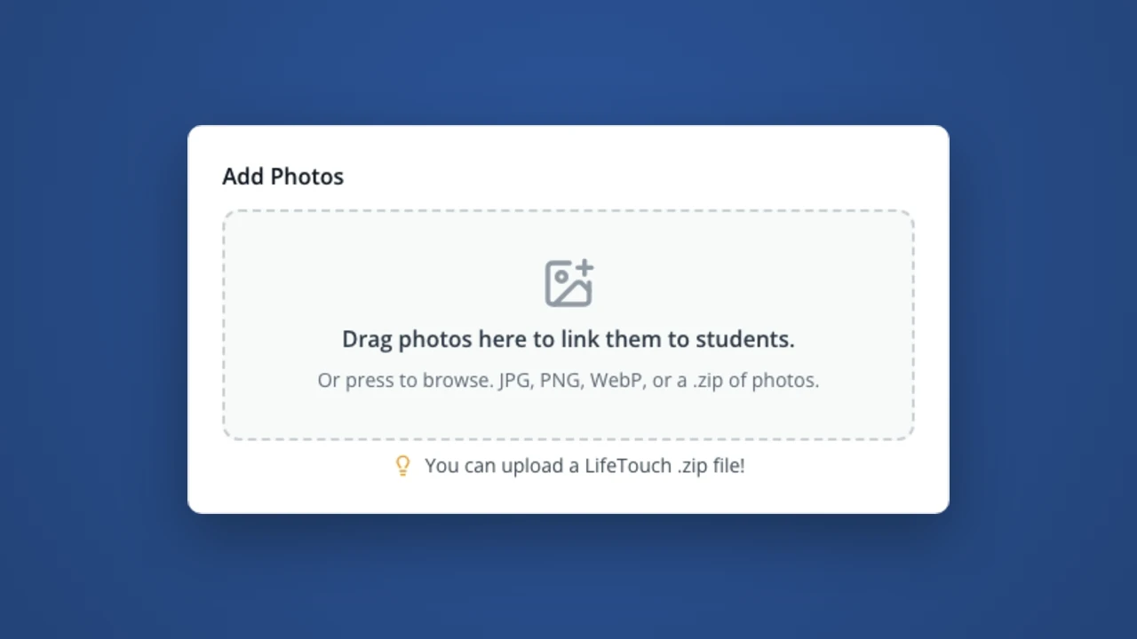 Bulk add your student photos in LiveSchool