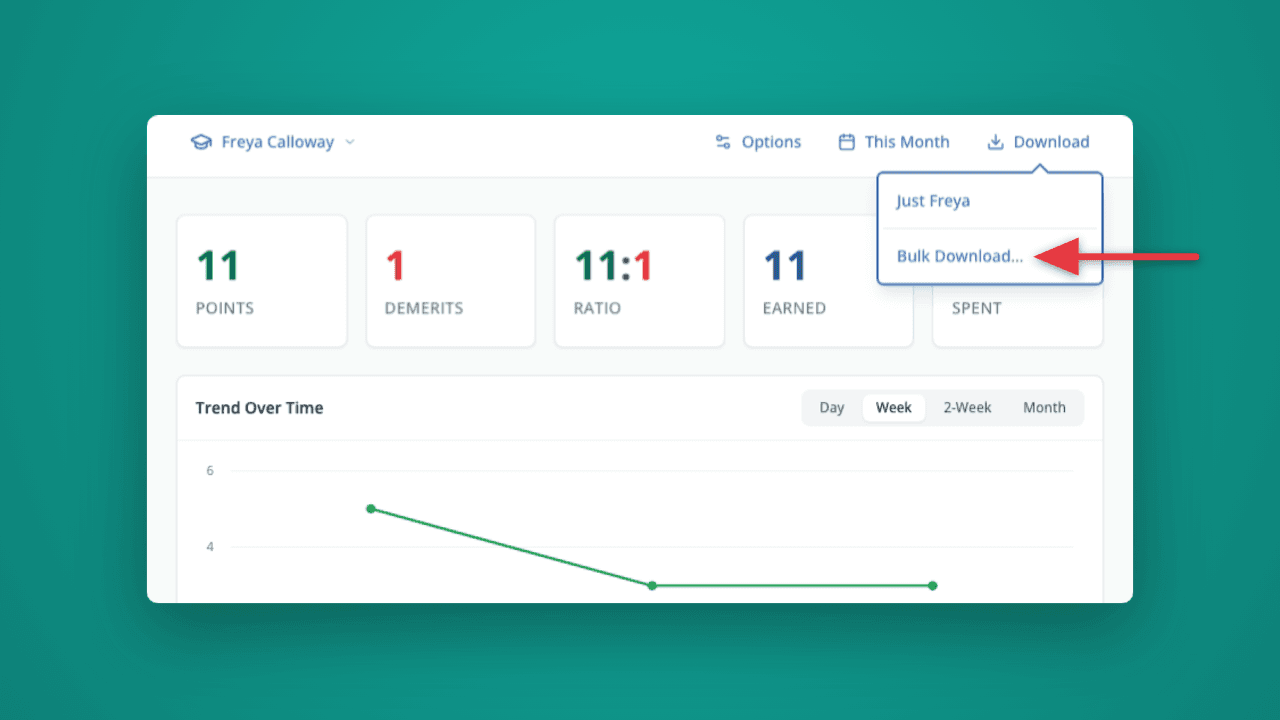 Bulk download student dashboard in LiveSchool