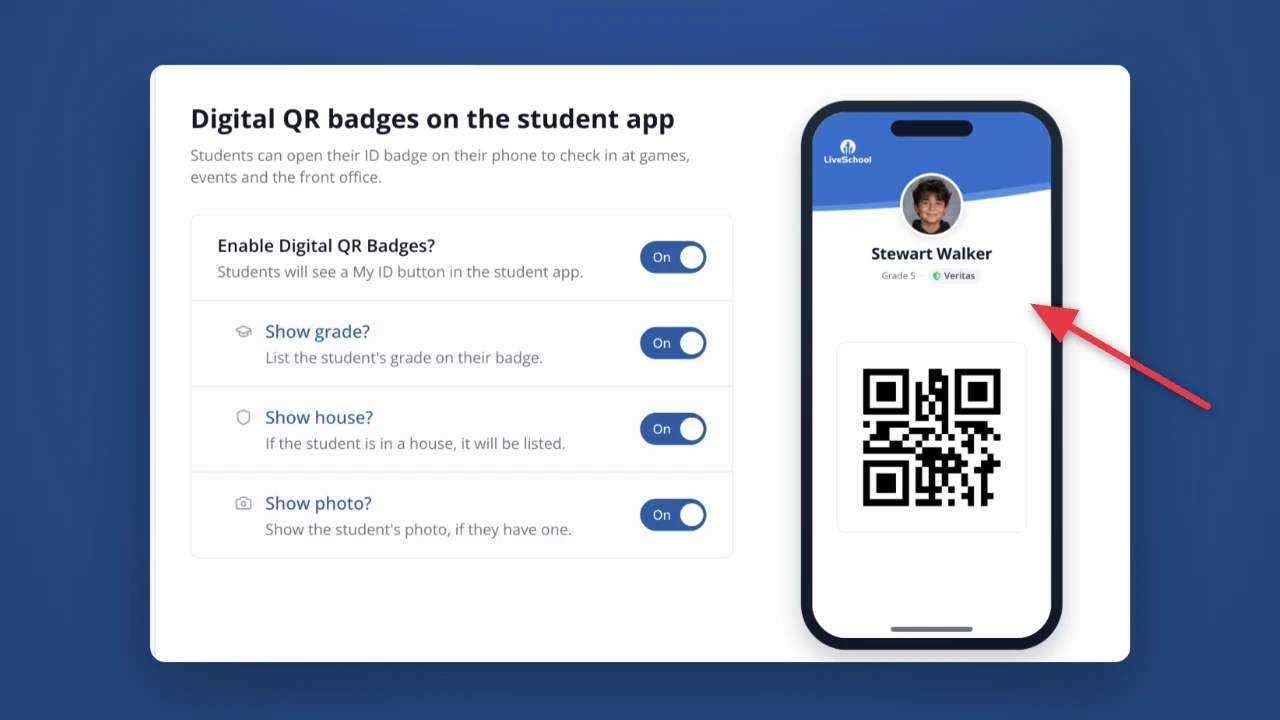 Digital ID Badges in LiveSchool