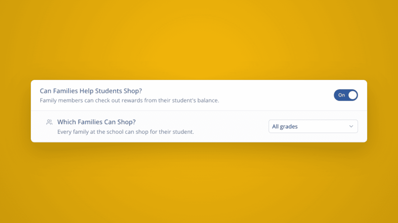 Let families help students shop for rewards in LiveSchool