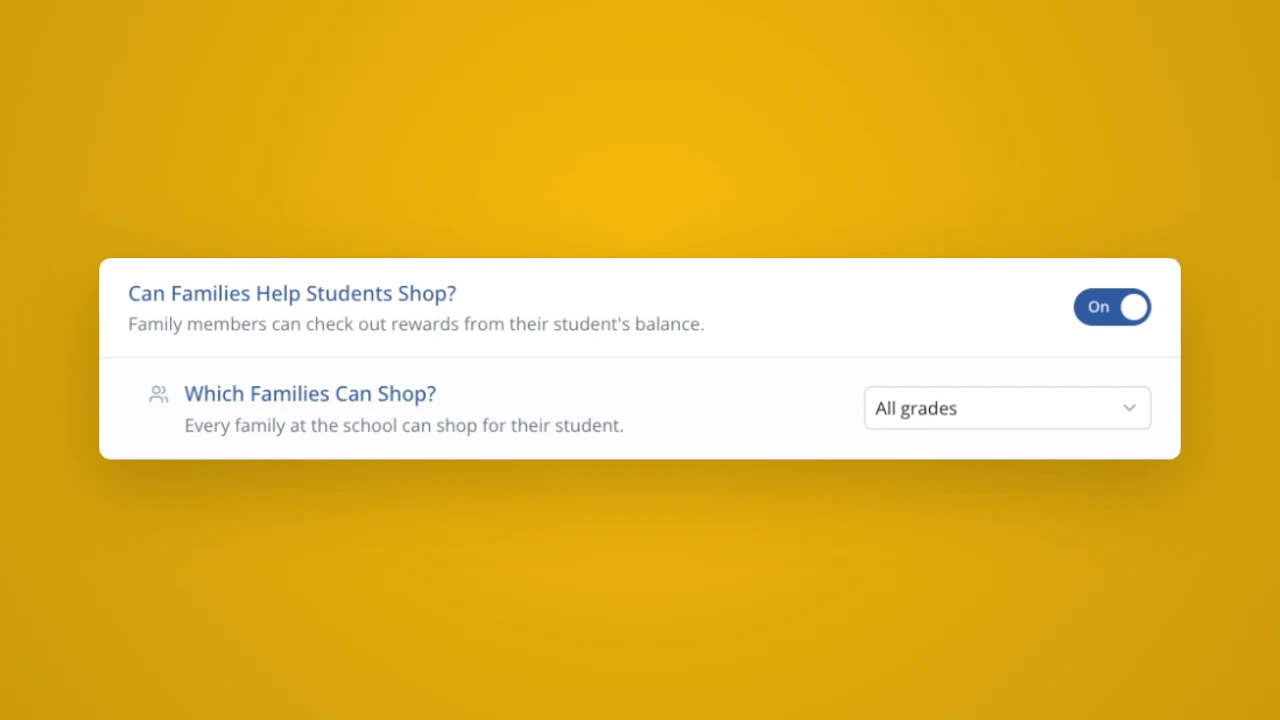 Let families help students shop for rewards in LiveSchool