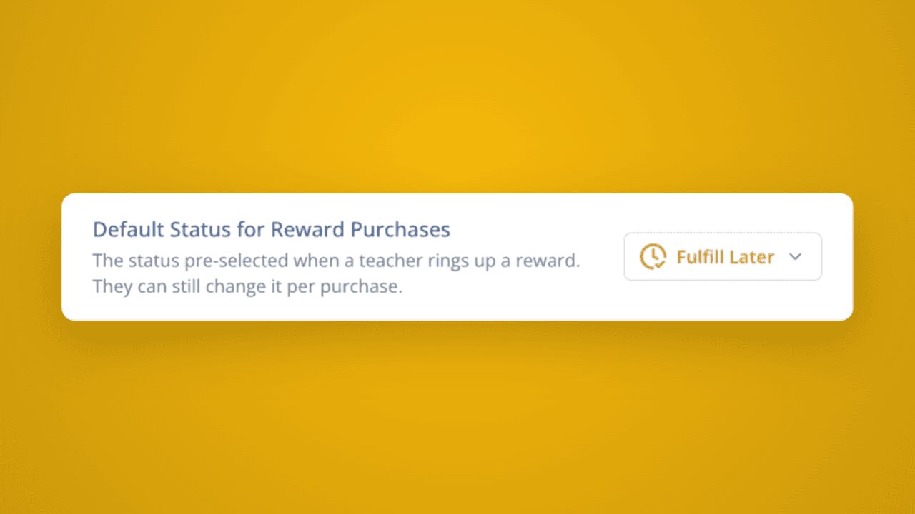 Set a default fulfillment status in LiveSchool