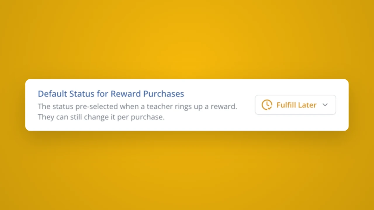 Set a default fulfillment status in LiveSchool