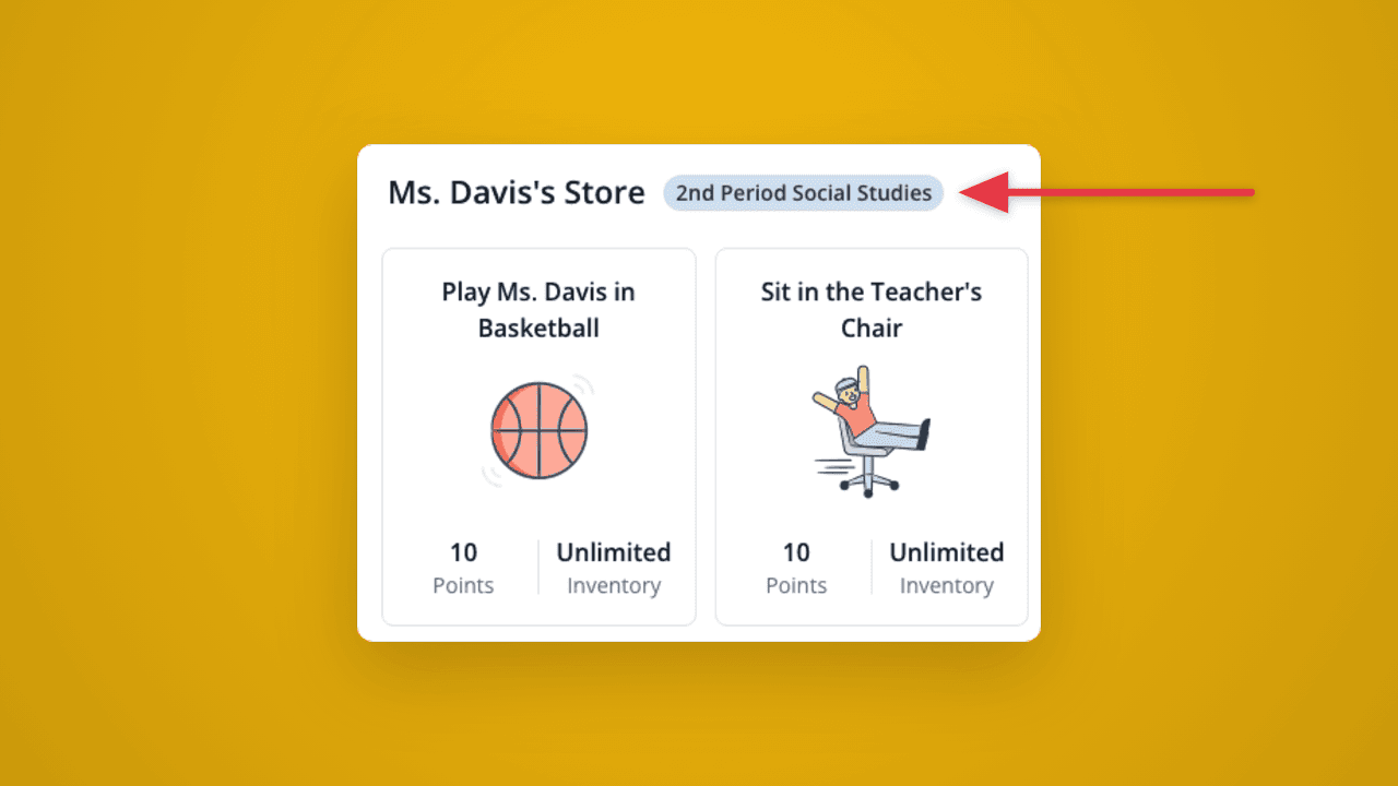 Tailor your class rewards by class in LiveSchool